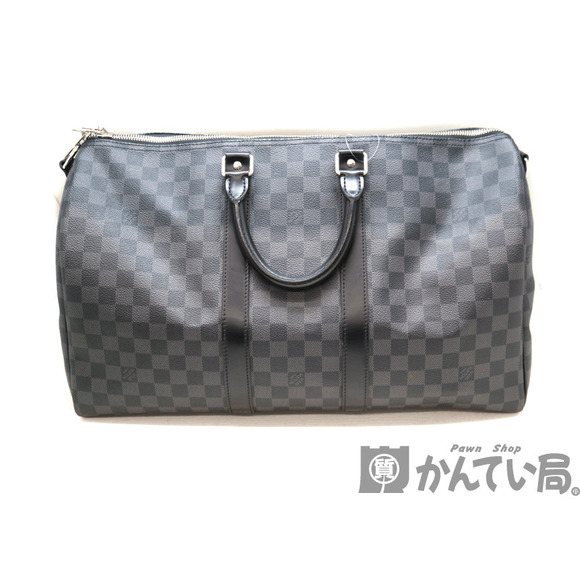 Louis Vuitton Handbags - LOUIS VUITTON Keepall Bandoulire Boston Bag Travel Damier Canvas Graphite Black
